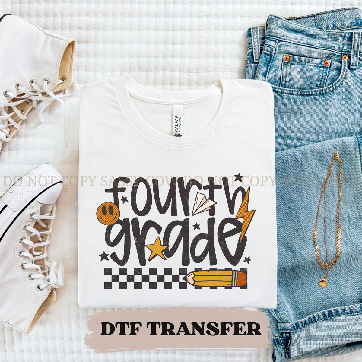 RETRO FOURTH GRADE TEACHER- DTF TRANSFER 0308