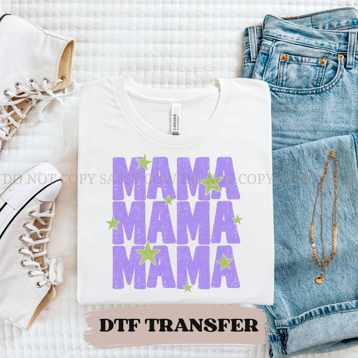 GREEN STAR MAMA- DTF TRANSFER 0312