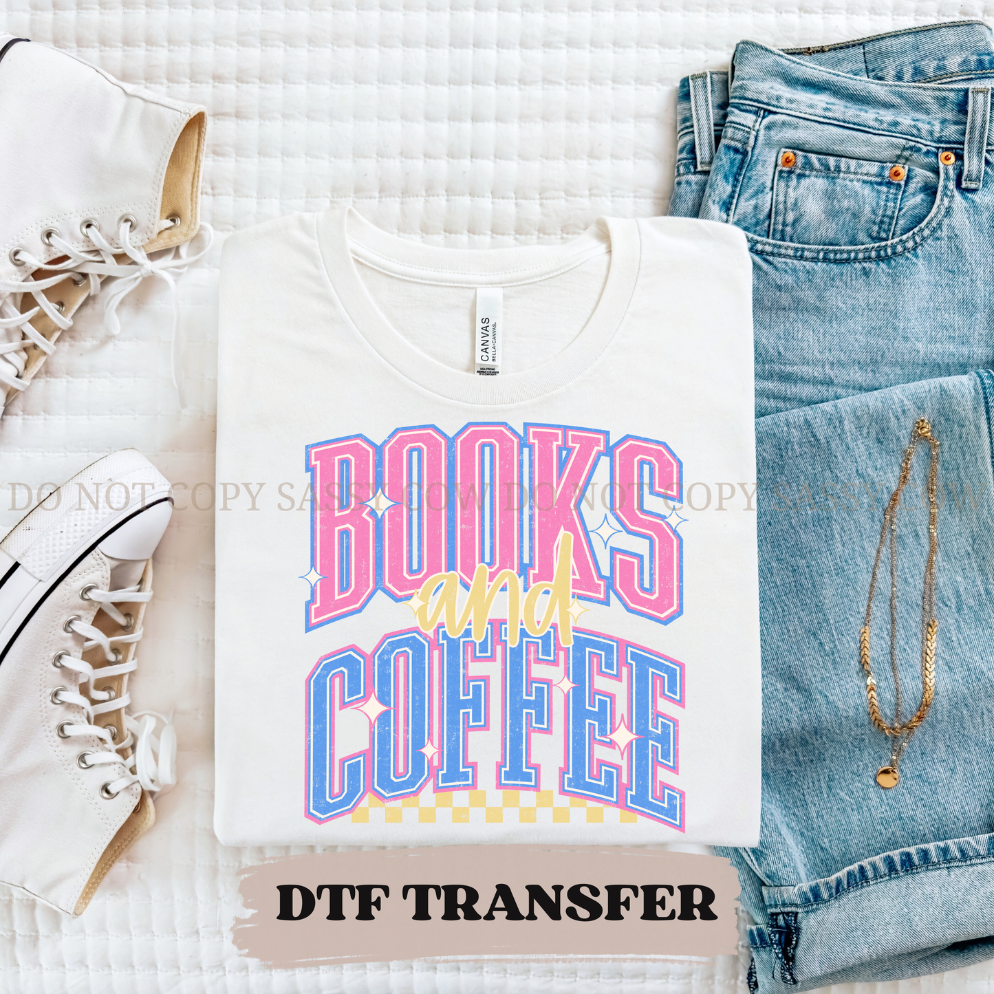 BOOKS & COFFEE - DTF TRANSFER 0283
