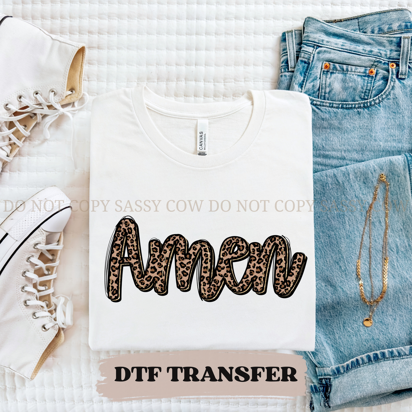 LEOPARD AMEN - DTF TRANSFER 0279