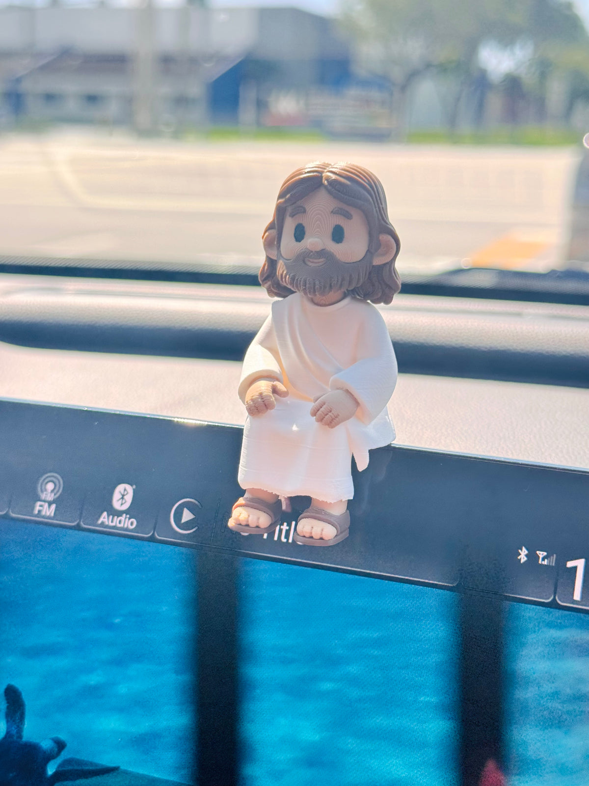 Small Sitting Jesus for Car/Computer