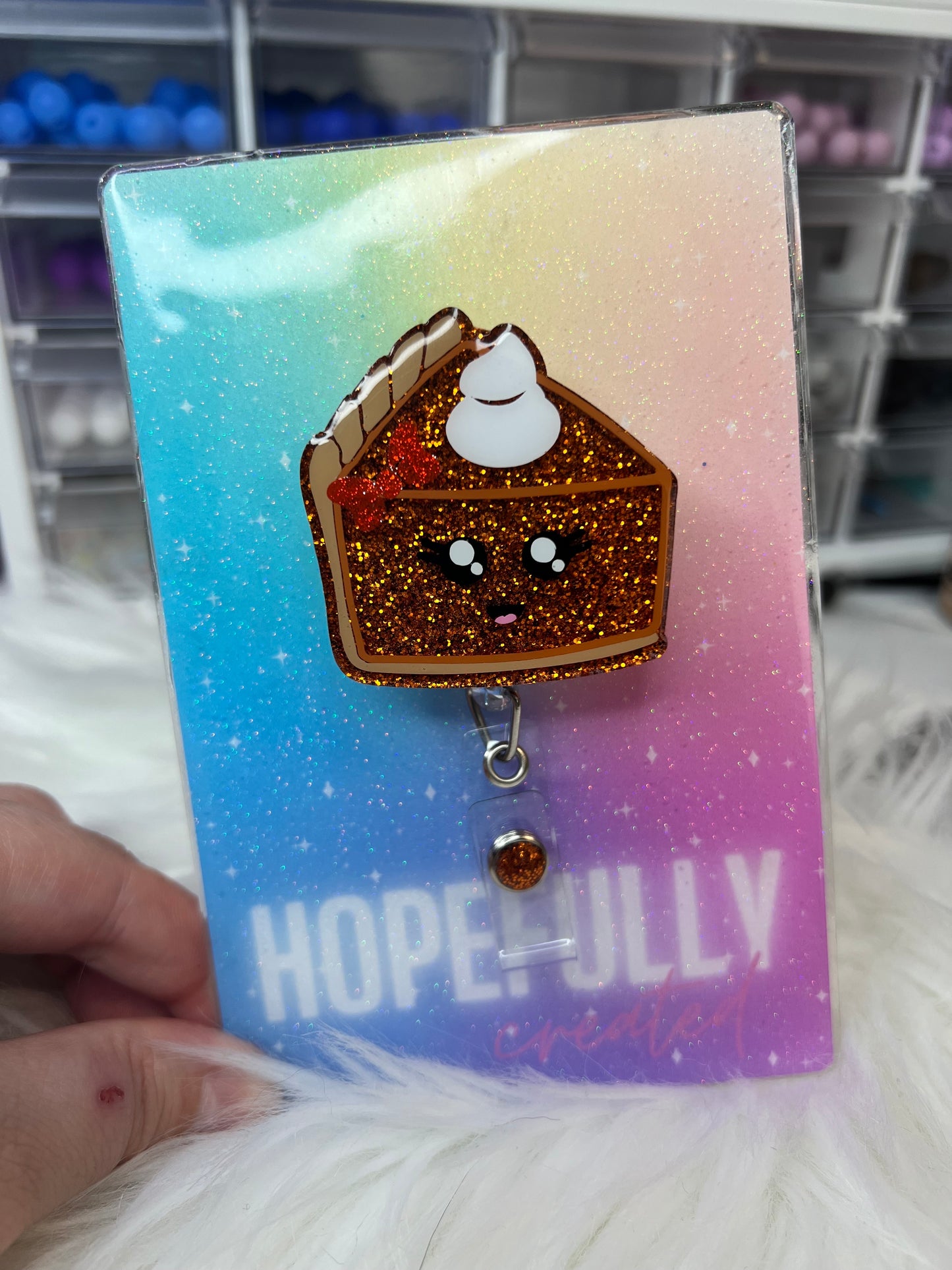 Pumpkin Pie Slice Badge Reel