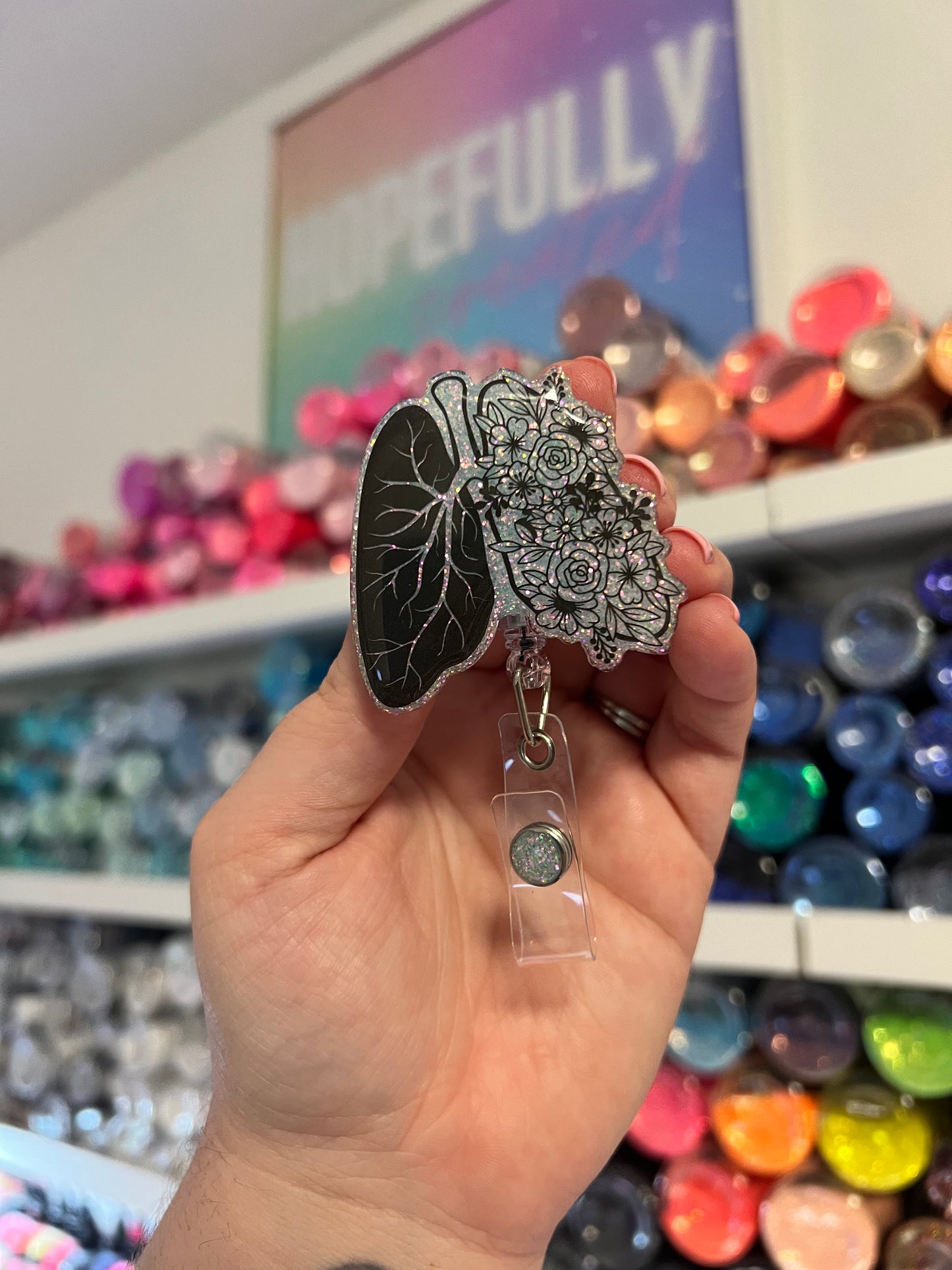 Floral Lungs Badge Reel