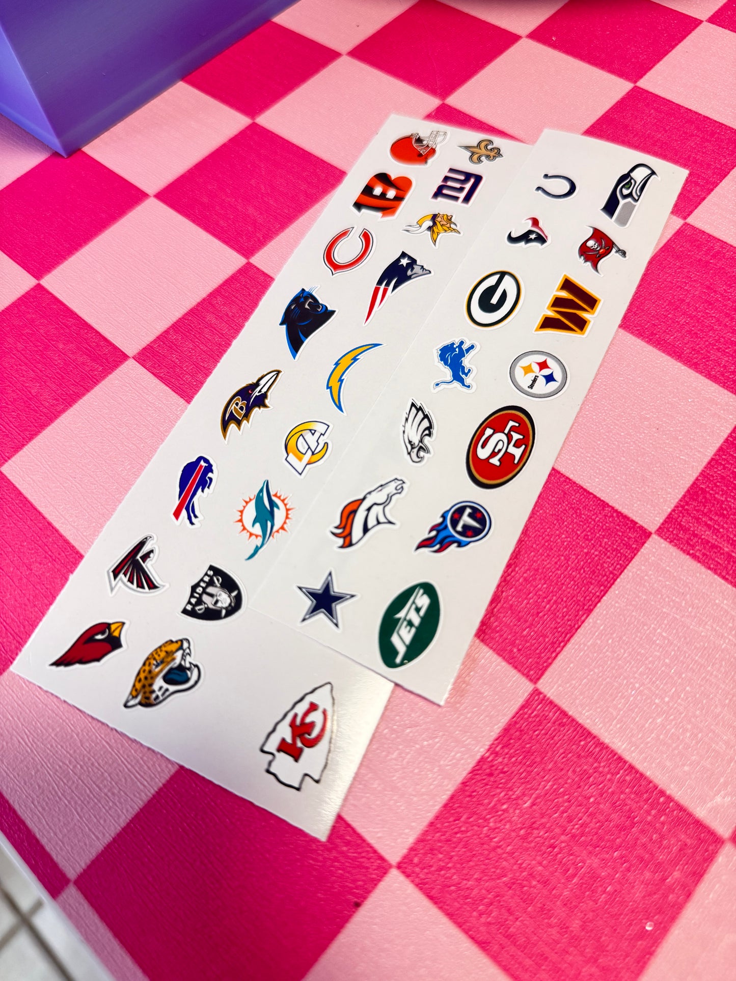 Football Team Pen Size Vinyl Decal