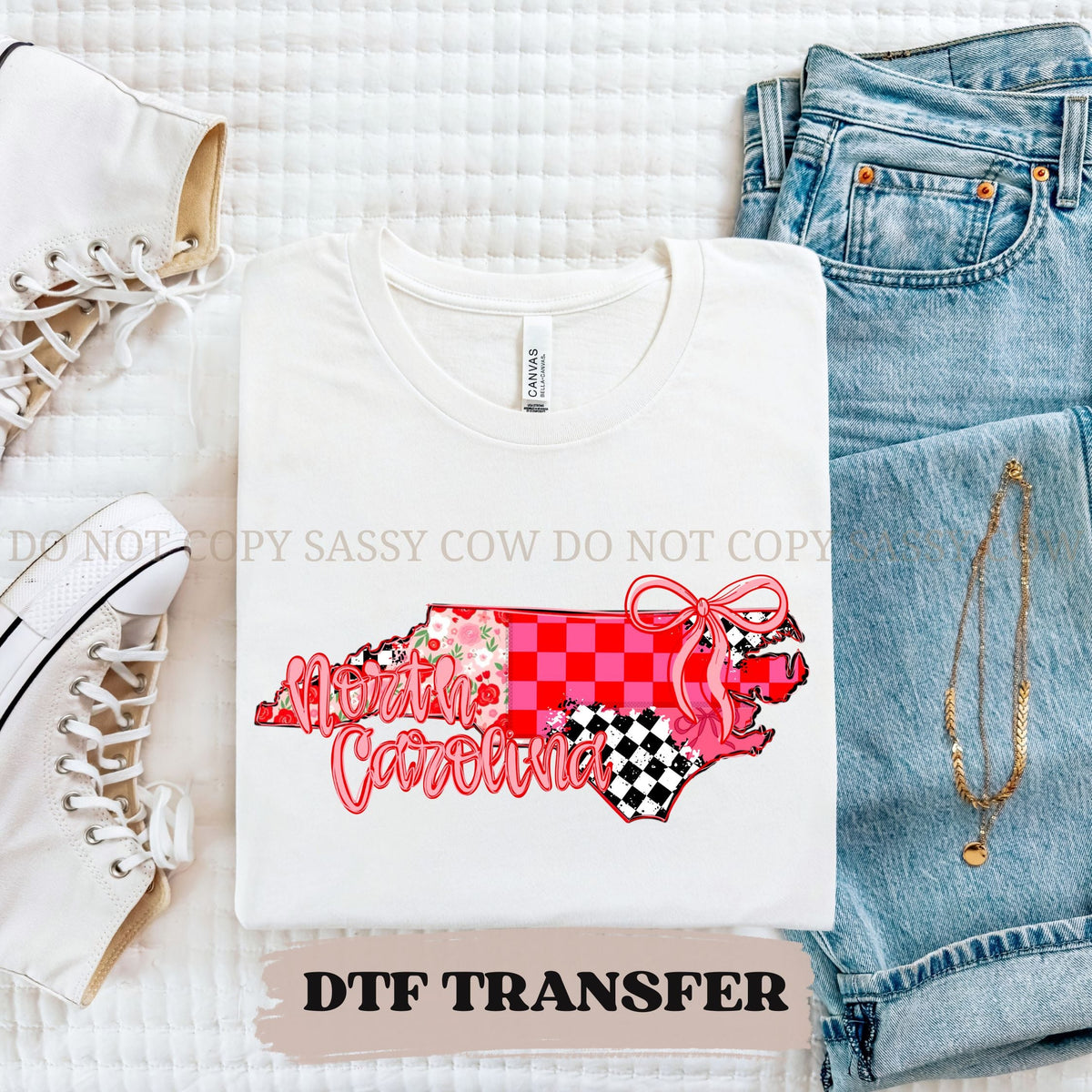NORTH CAROLINA GIRLY STATE - DTF TRANSFER 0104
