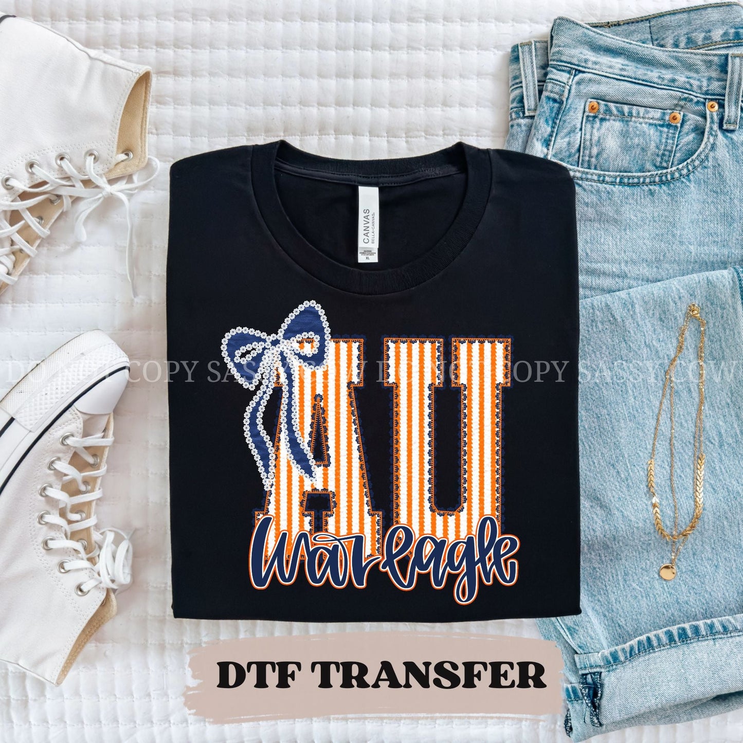 AU WAR EAGLE SEERSUCKER - DTF TRANSFER 063