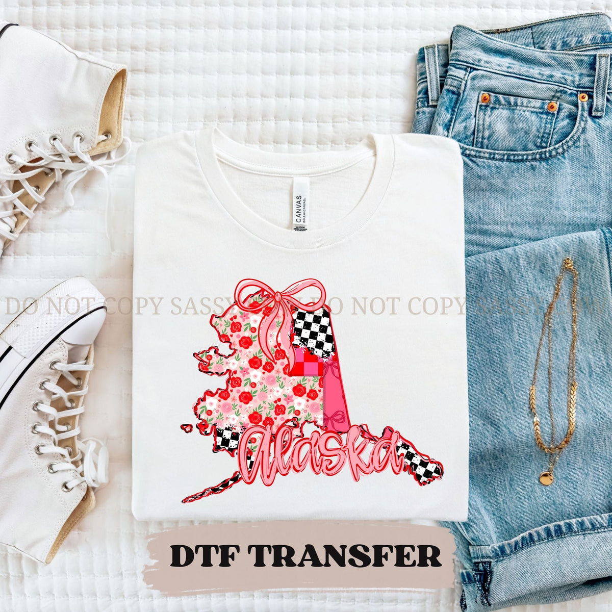 ALASKA GIRLY STATE - DTF TRANSFER 073