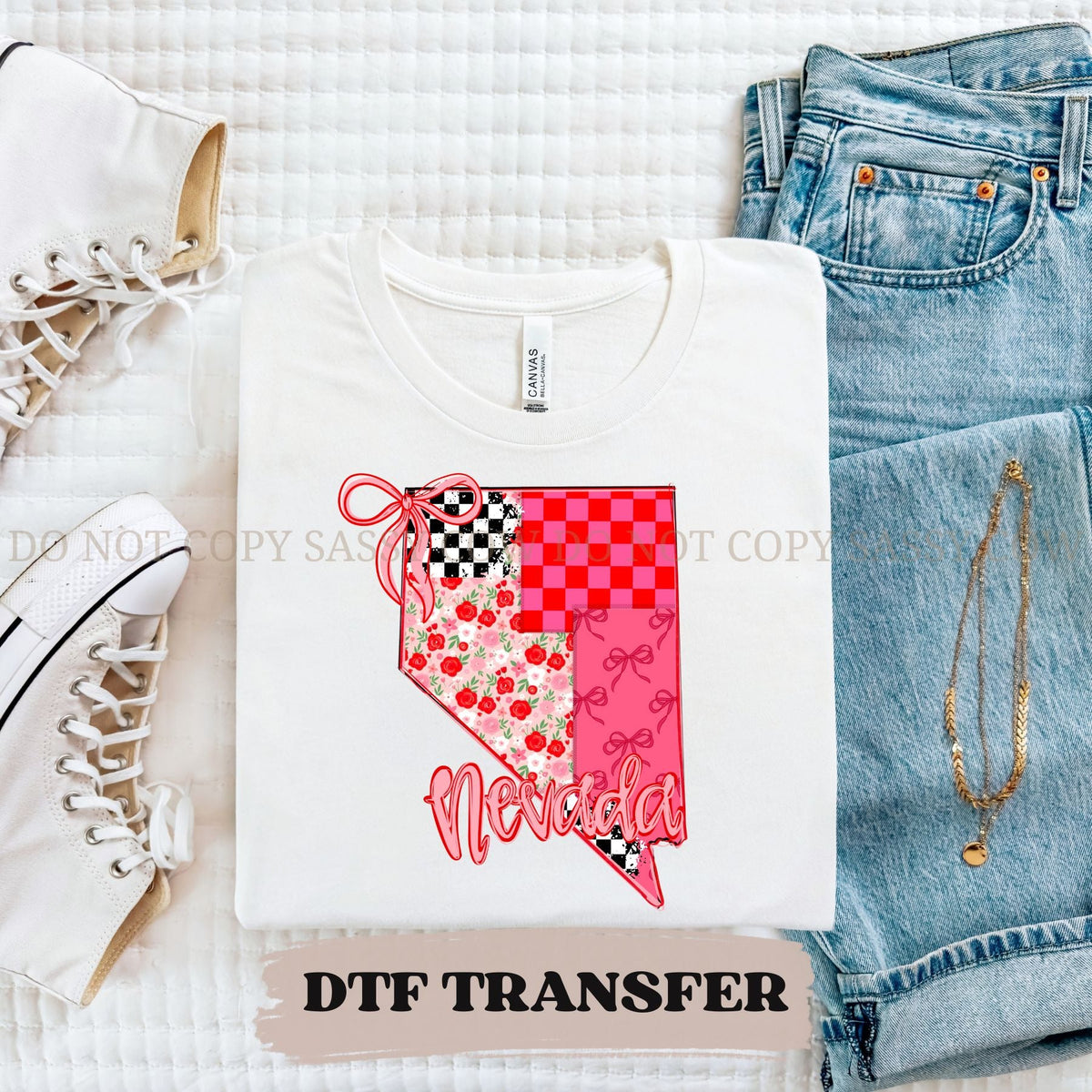NEVADA GIRLY STATE - DTF TRANSFER 093