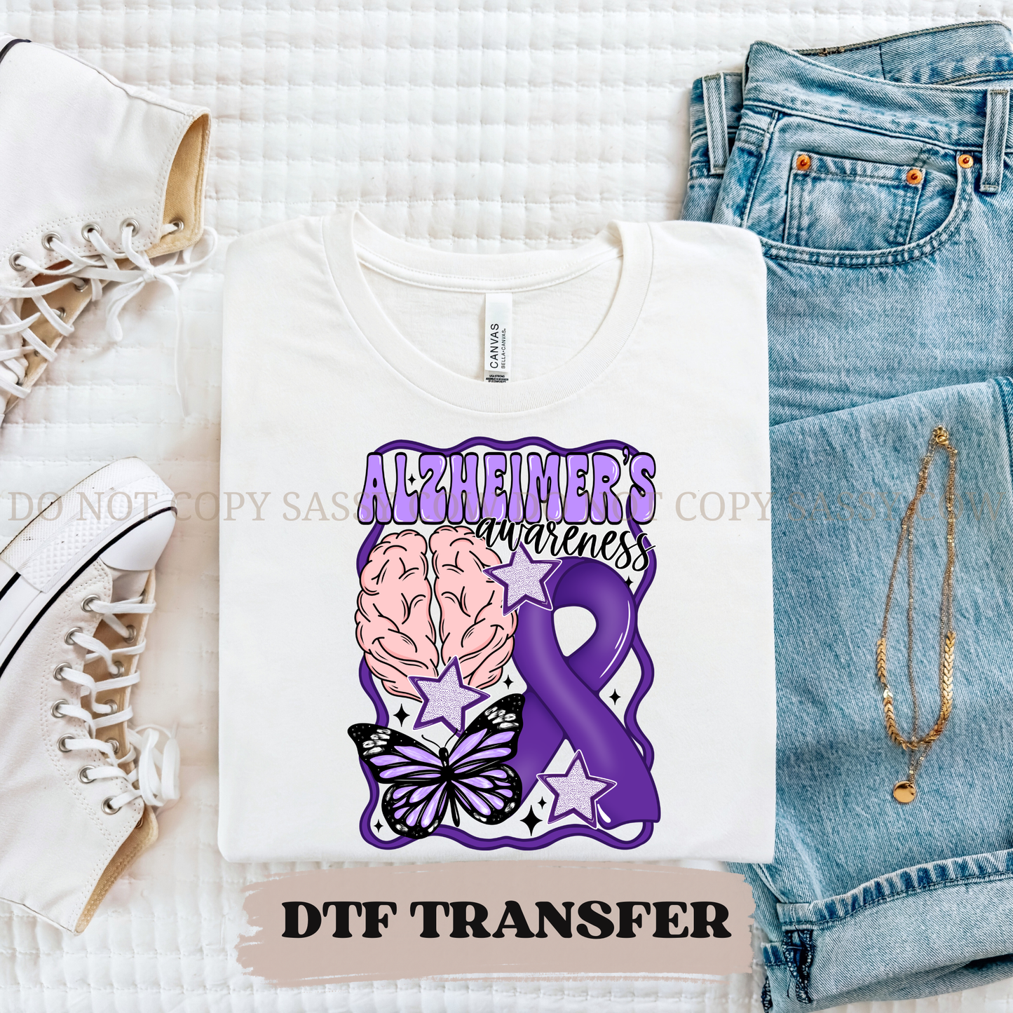 ALZHEIMERS AWARENESS- DTF TRANSFER 0200