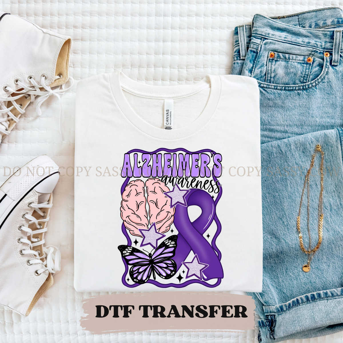 ALZHEIMERS AWARENESS- DTF TRANSFER 0200