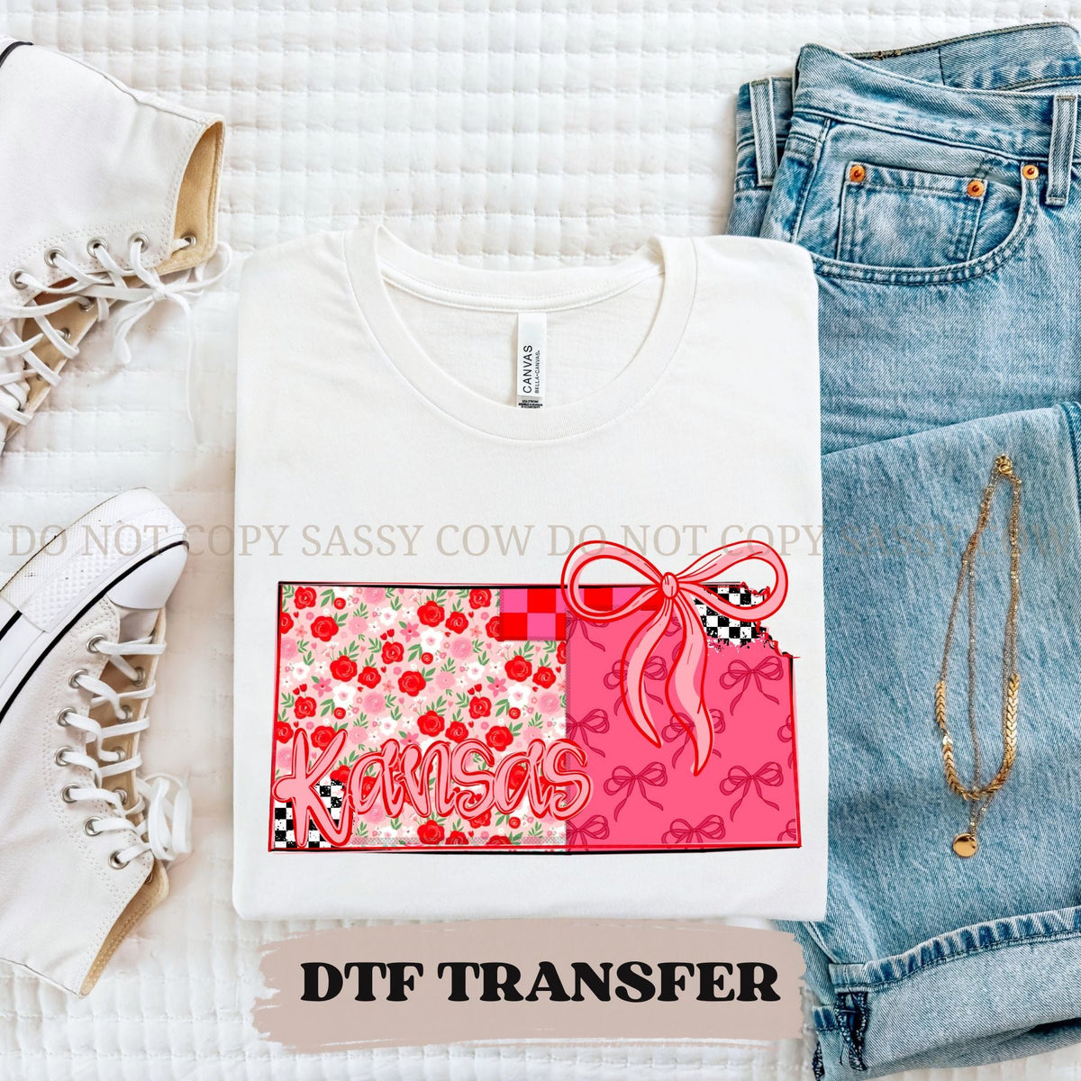 KANSAS GIRLY STATE - DTF TRANSFER 084