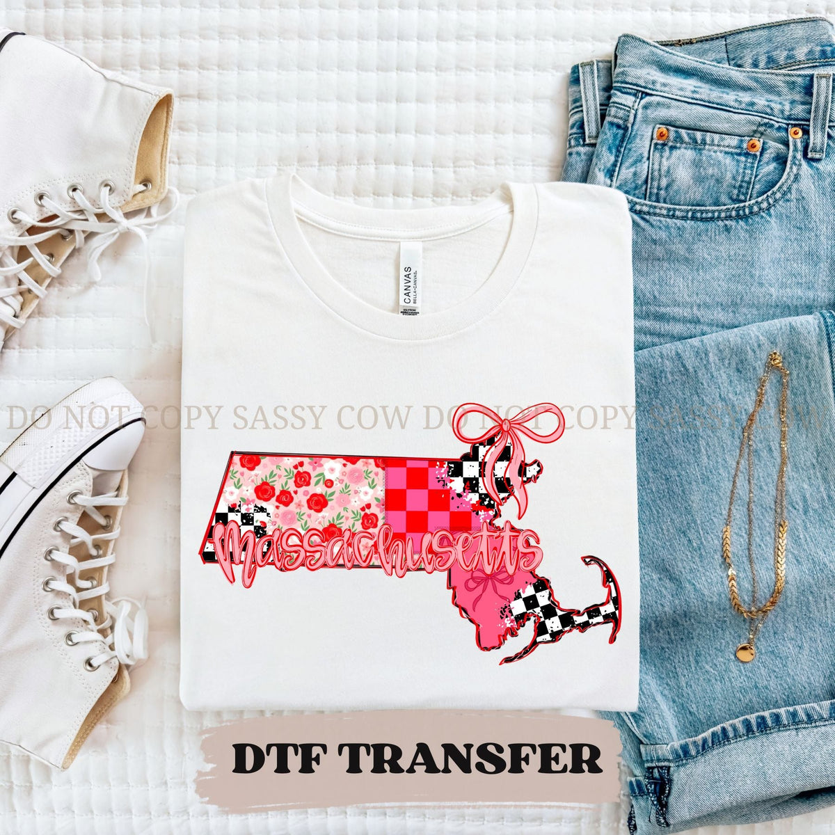 MASSACHUSETTS GIRLY STATE - DTF TRANSFER 087