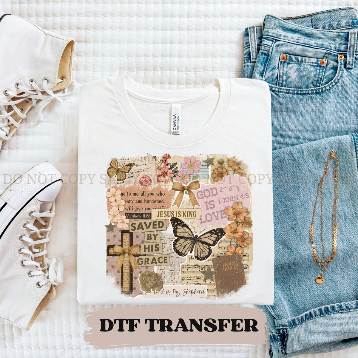 CHRISTIAN COLLAGE - DTF TRANSFER 042