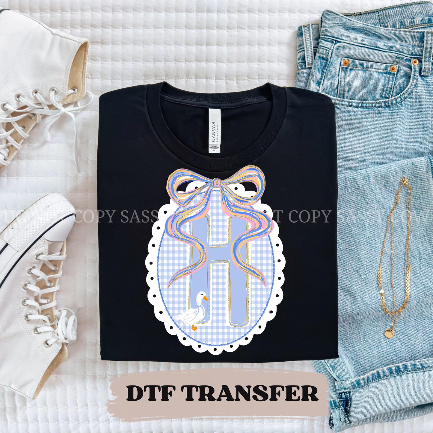 (H) LACE FRAME - DTF TRANSFER 0133