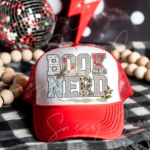 BOOK NERD - DTF HAT TRANSFER 022