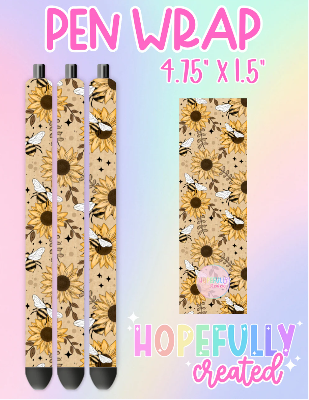 Floral Bees Vinyl Collection- 1426