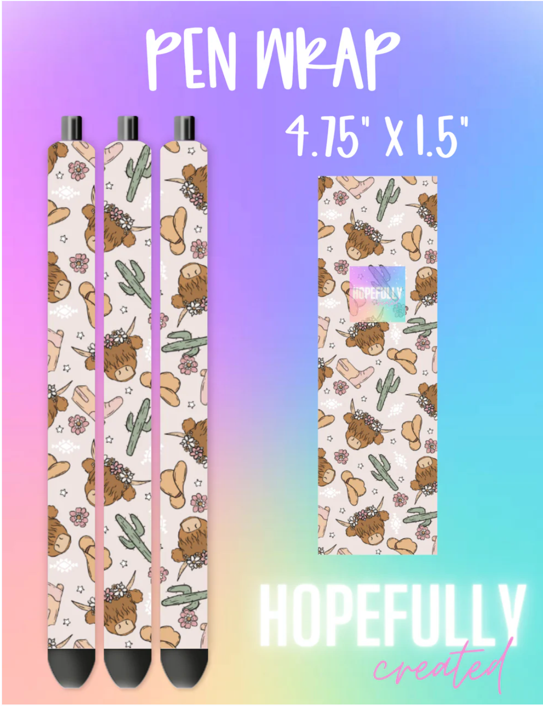 Floral Cow Vinyl Collection - 813