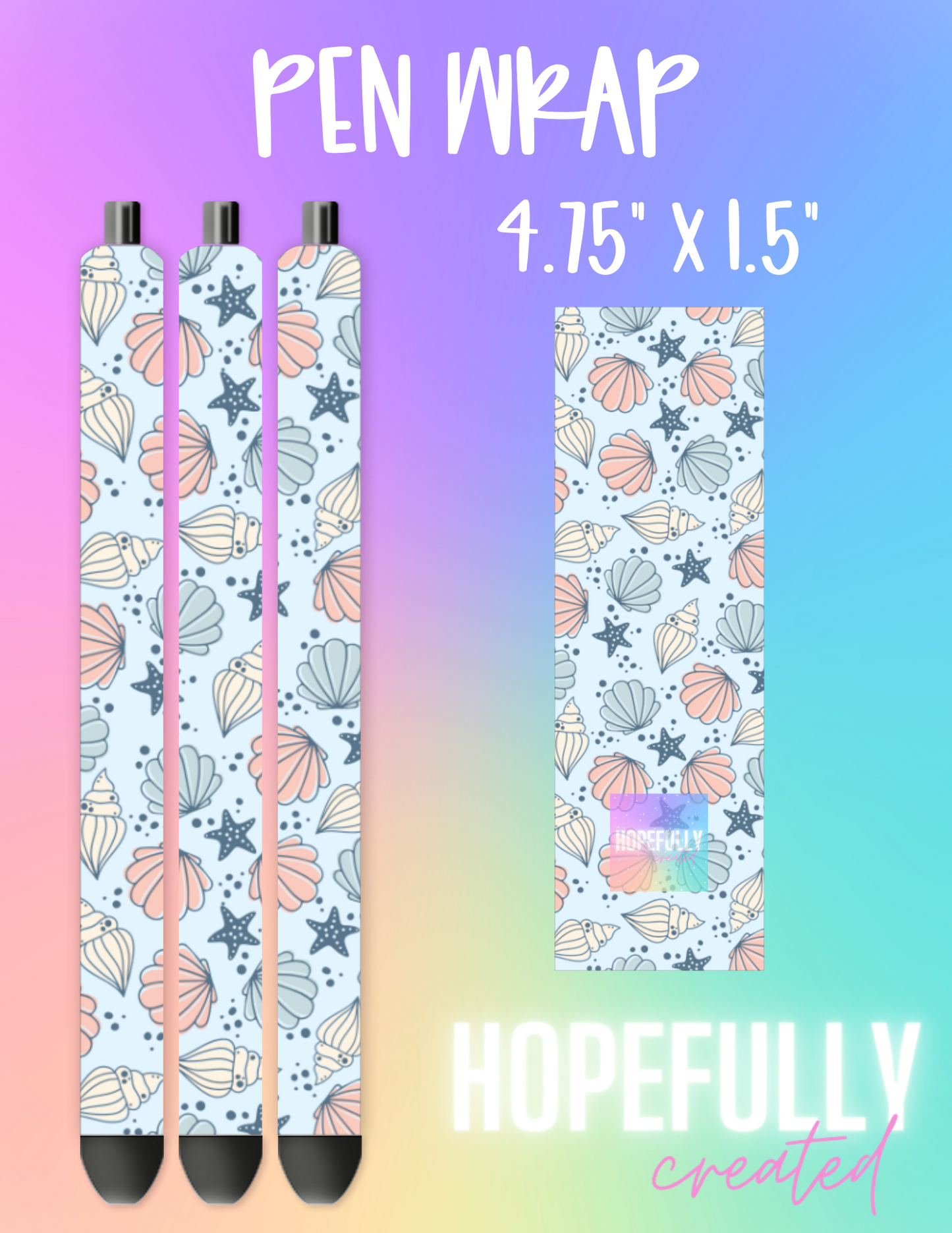 Seashells Pen Wrap-166