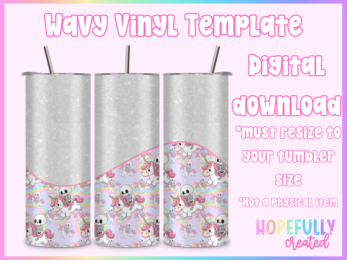 Wavy Vinyl Tumbler Template