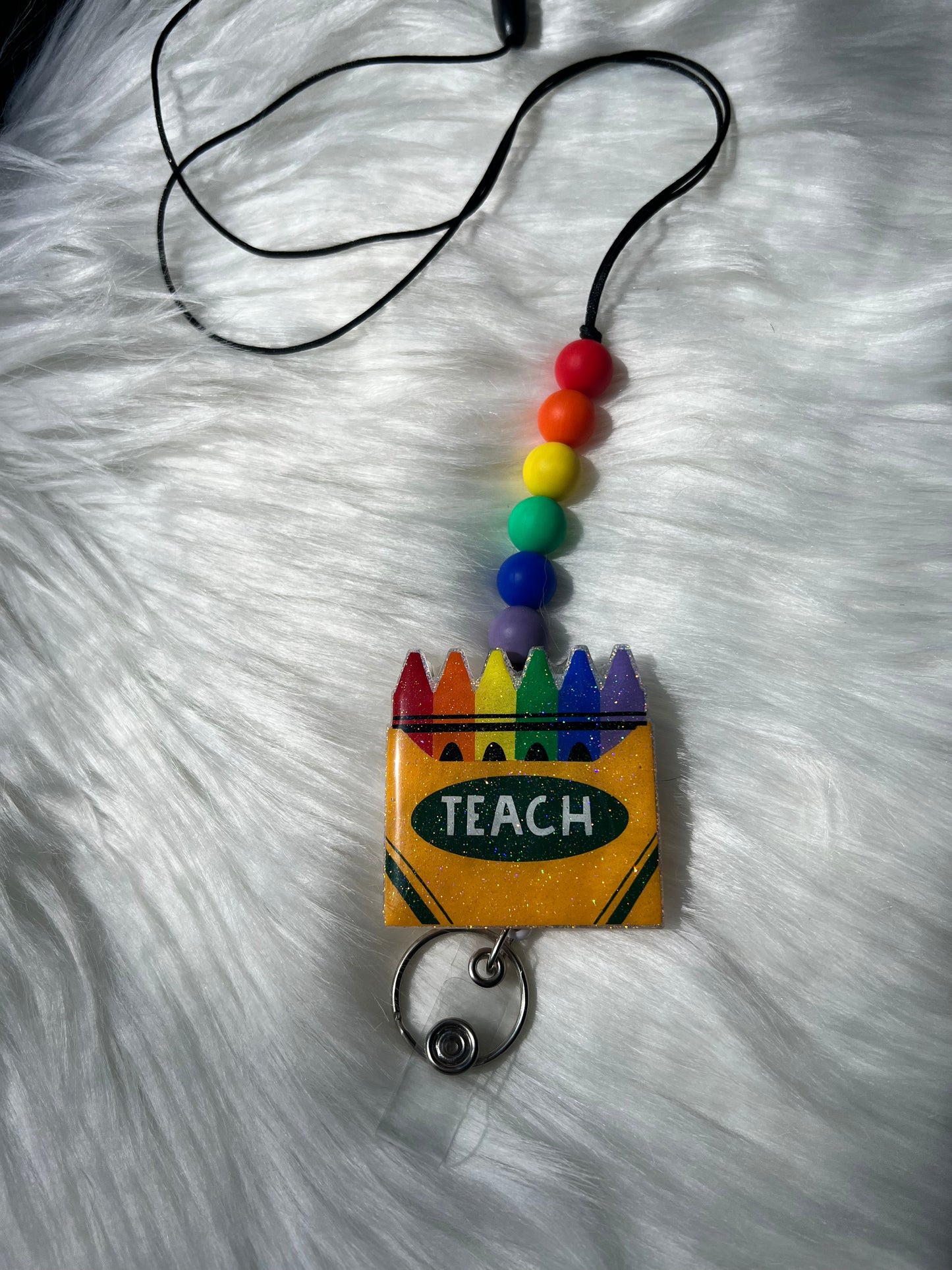 Teach Crayon Badge Reel (Lanyard Pictured)