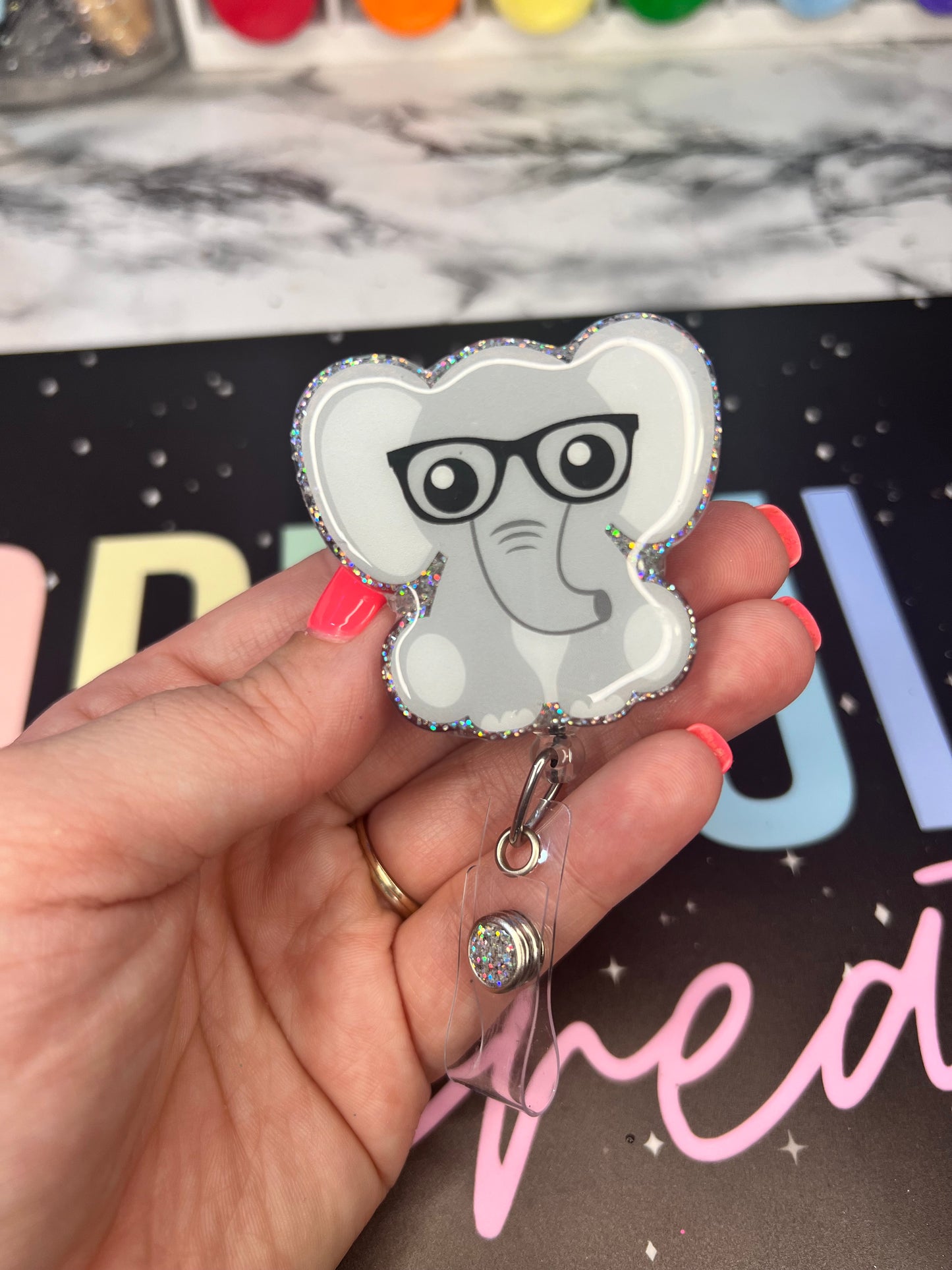 Elephant Badge Reel