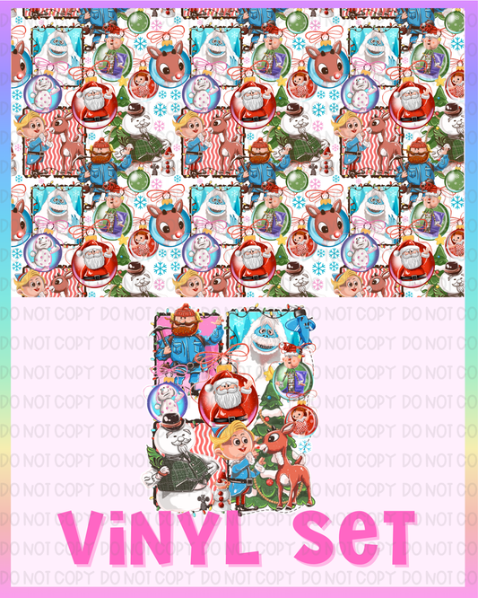 Christmas Reindeer Vinyl Set