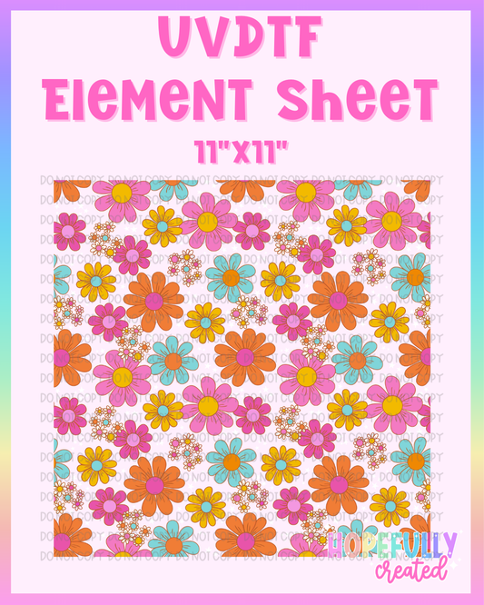 Bright Florals UVDTF Element Sheet