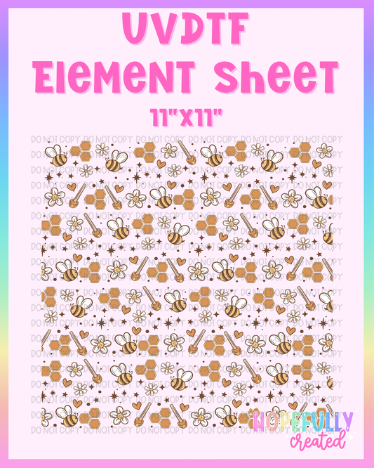 Bees UVDTF Element Sheet
