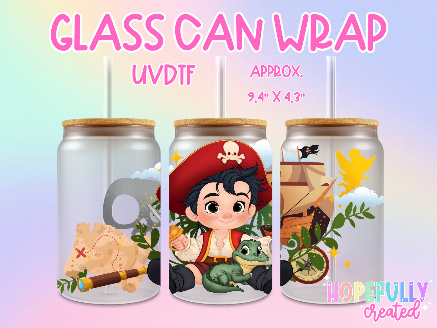 Hook UVDTF Glass Can Wrap