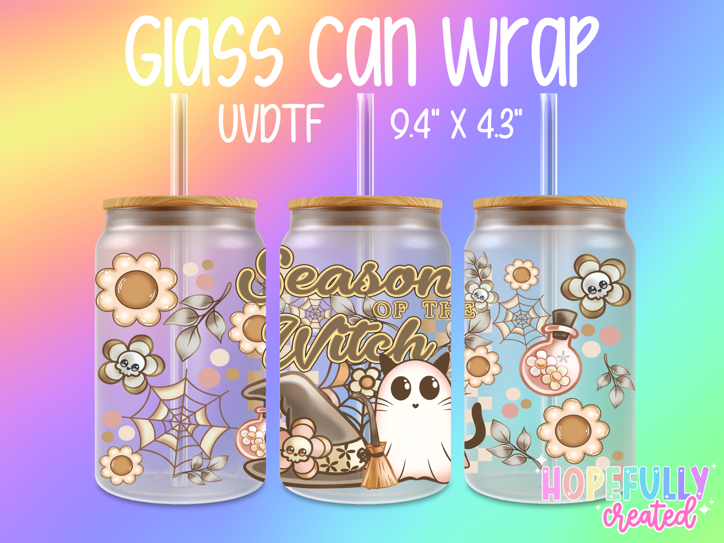 Season of the Witch Glass Can Wrap