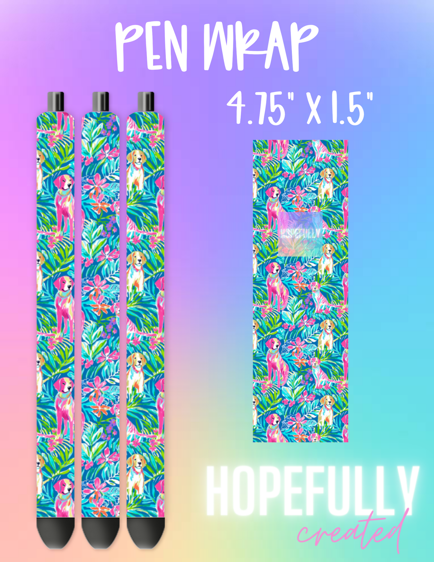 Floral Dogs Pen Wrap-1276