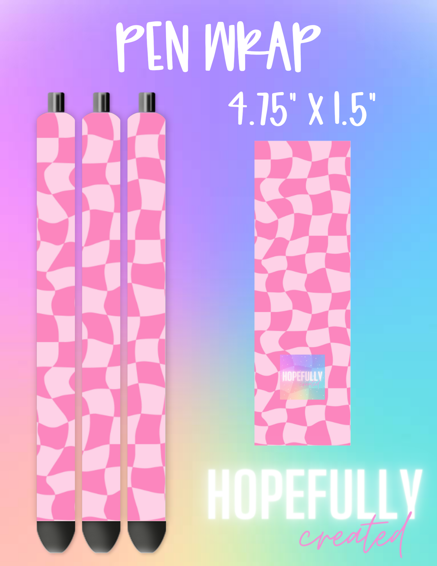 Wavy Checkers Pen Wrap-369