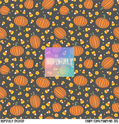 Candy Corn Pumpkins Vinyl Collection- 305