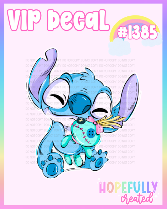 Blue Alien Decal-1385 VIP