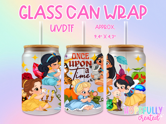 Princess Mashup UVDTF Glass Can Wrap