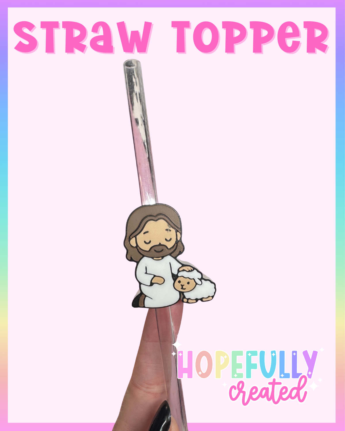 Jesus Straw Topper