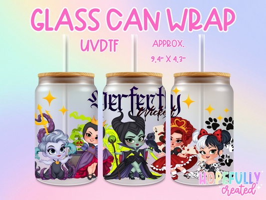 Villains UVDTF Glass Can Wrap