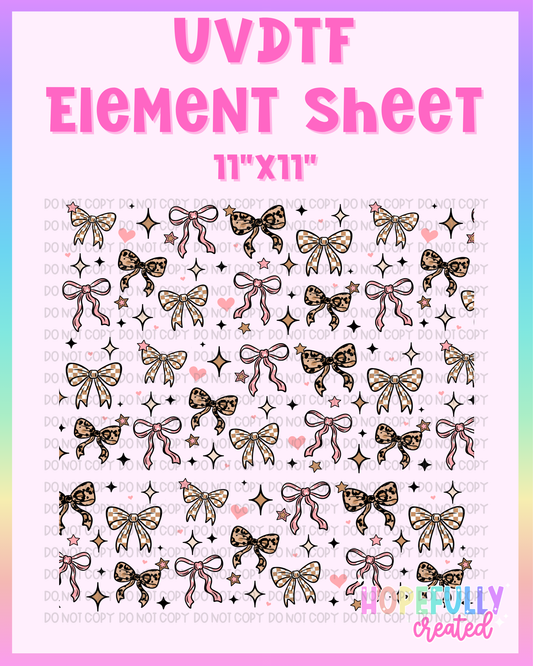 Nude Bows UVDTF Element Sheet