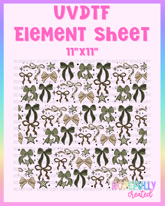 Green Bows UVDTF Element Sheet
