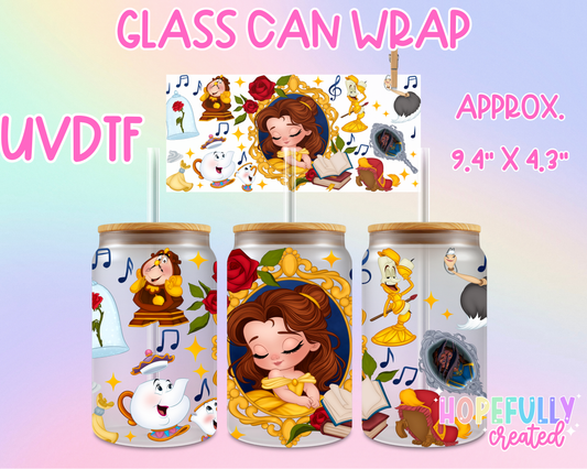 Belle UVDTF Glass Can Wrap