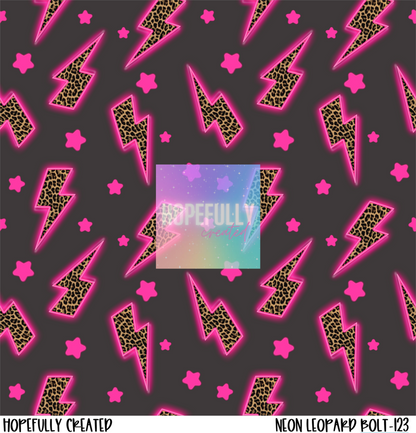 Neon Leopard Bolt Vinyl Collection-123
