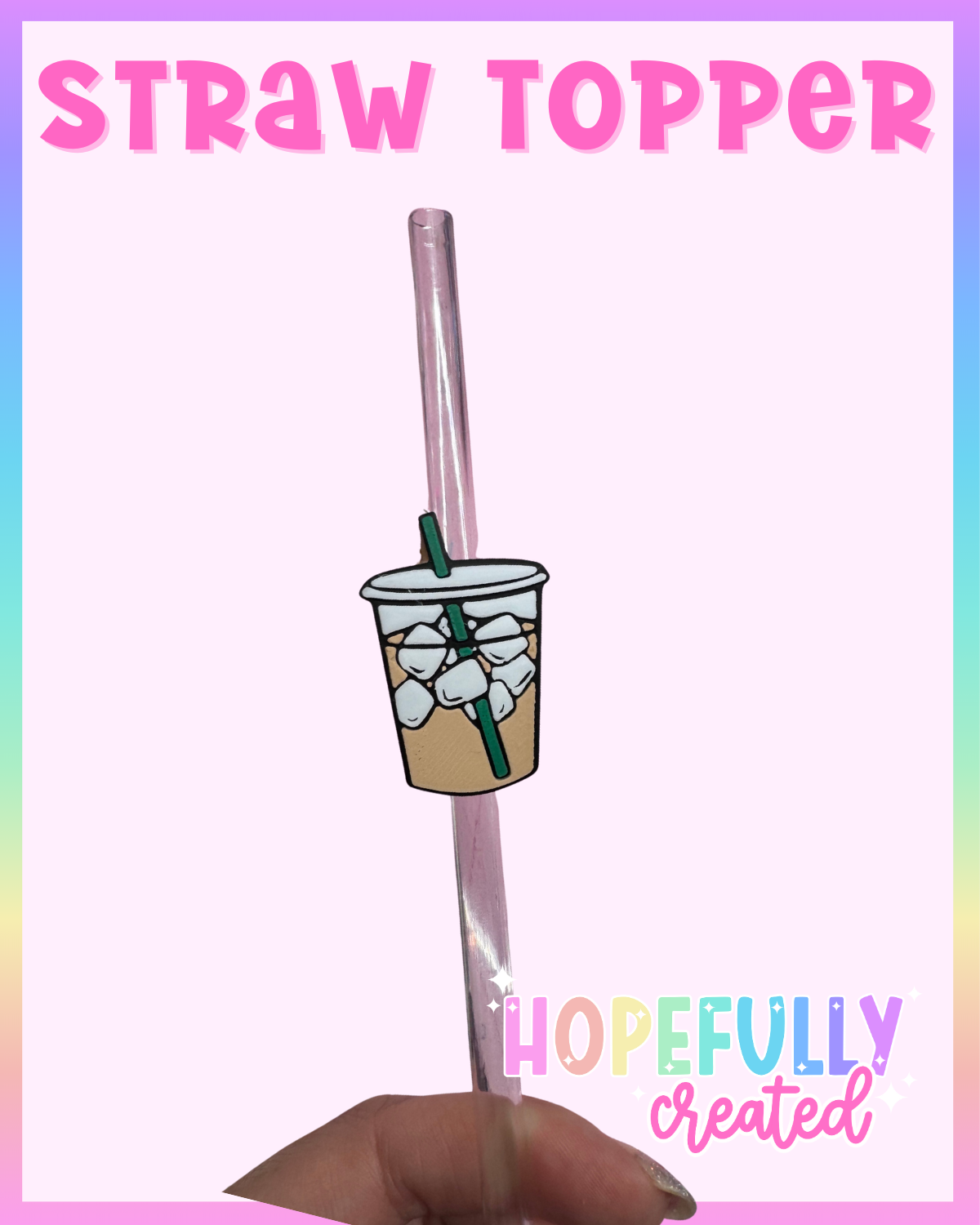 Iced Coffee Straw Topper