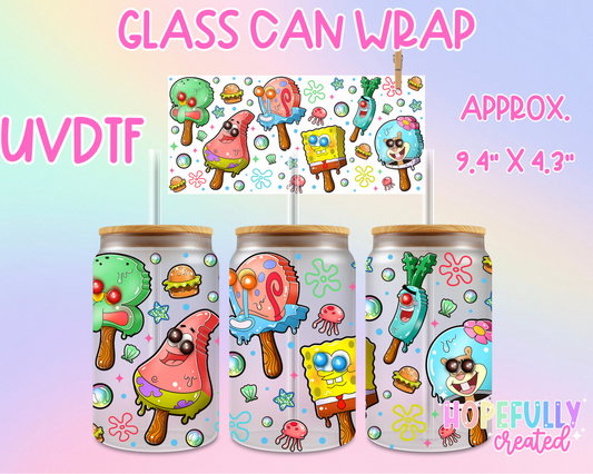 Sponge Pops UVDTF Glass Can Wrap