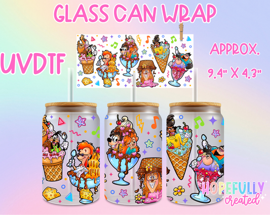 Goofy Sundae UVDTF Glass Can Wrap