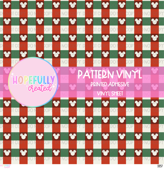 Mouse Christmas Plaid Vinyl Collection - 3357 VIP