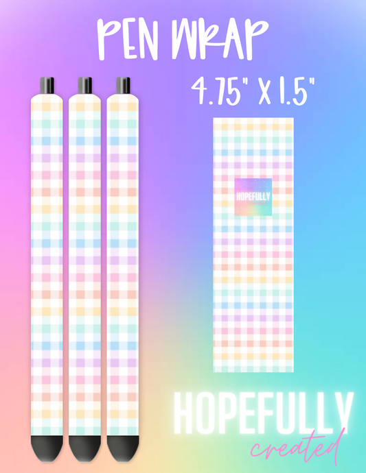 Pastel Plaid Pen Wrap-901