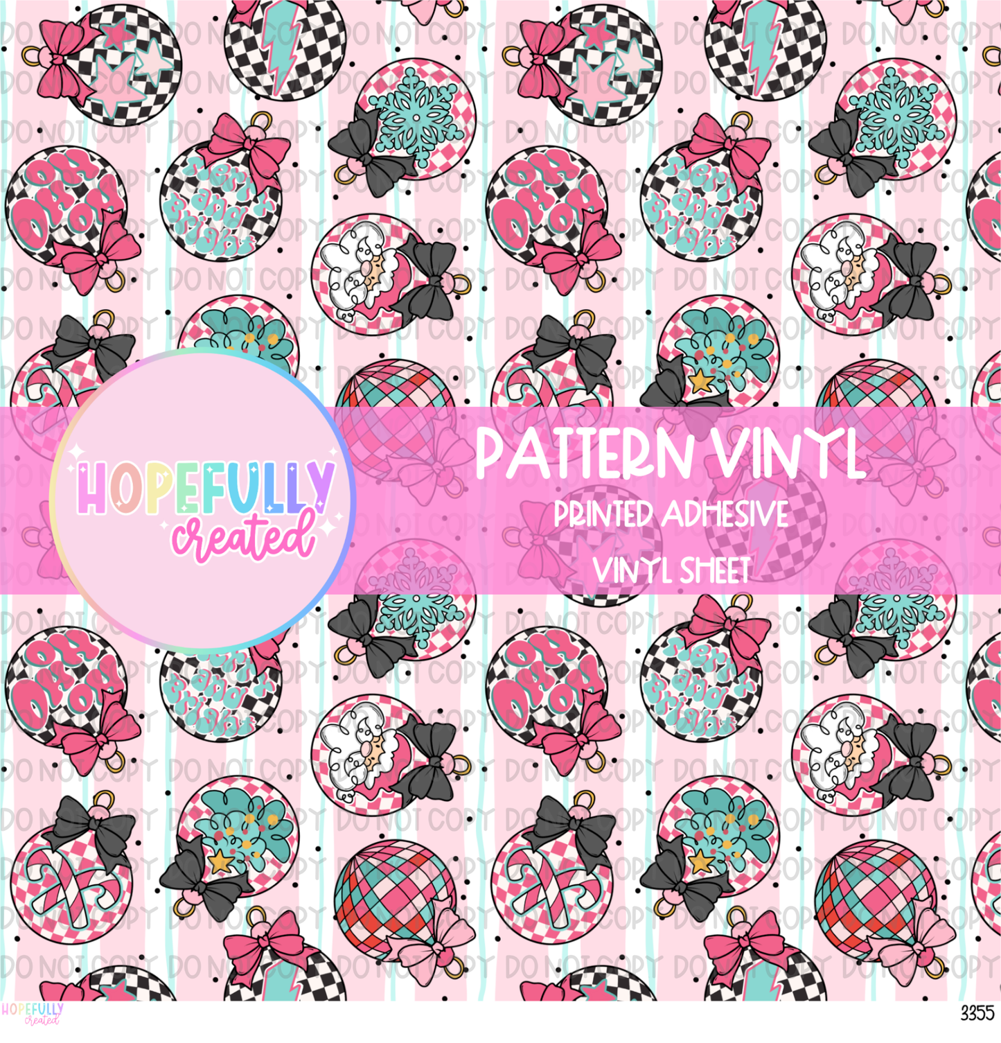 Christmas Ornaments Vinyl Collection - 3355