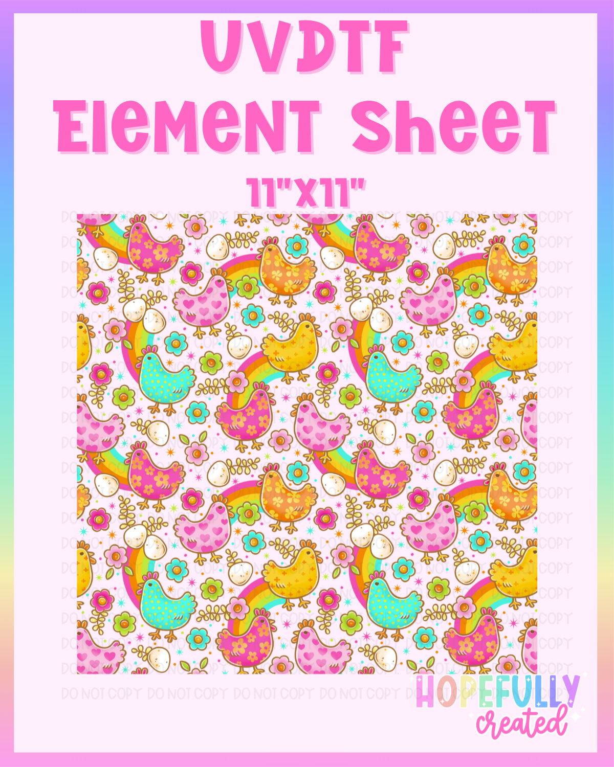 Chickens UVDTF Element Sheet – Hopefully Created