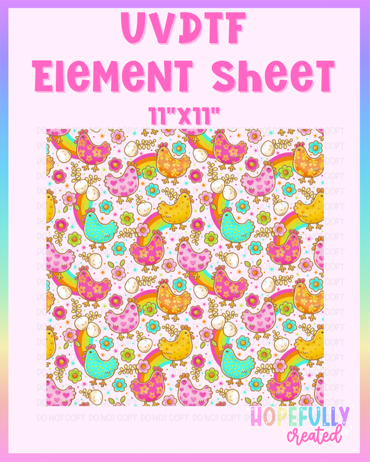 Chickens UVDTF Element Sheet