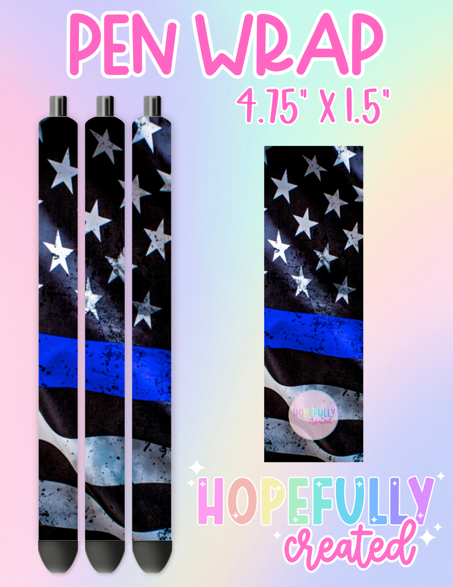 Blue Flag Pen Wrap-1667